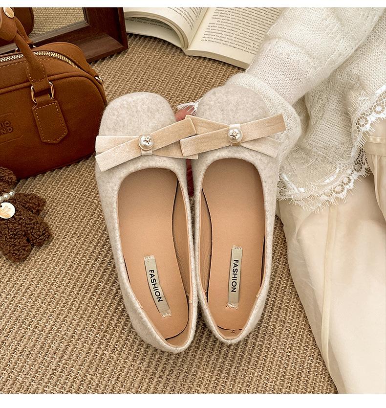 Модный темперамент балетный стиль плоские туфли с неглубоким горлом женские туфли 2025 года новые весенне-осенние ретро французские туфли Мэри Джейн на мягкой подошве