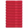 VidaXL Towels 10 Pcs Red 100x200 Cm 360 G/m² 100% Cotton, Beach Towel, Guest Towel, Large Towel of 136940