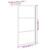 Walk In Shower Screen 115 x 195 cm Frosted ESG Glass Black