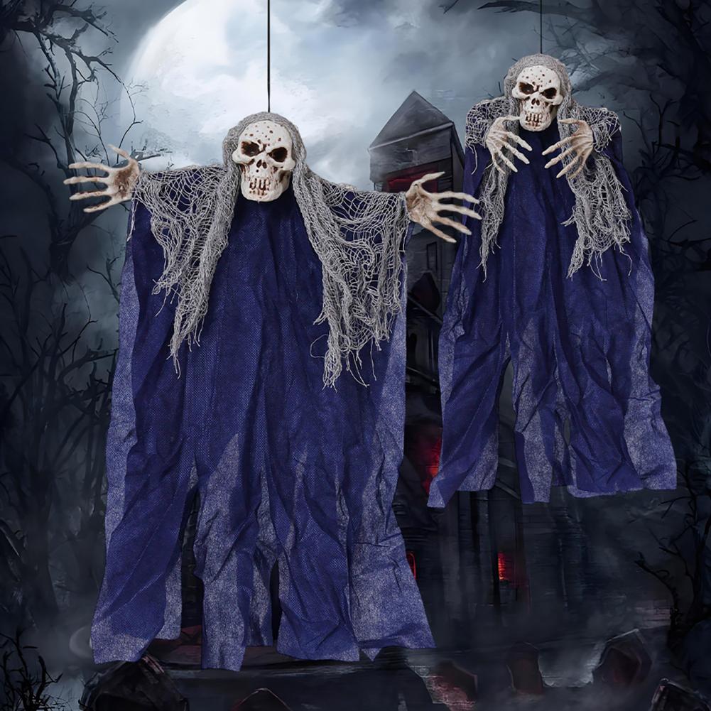 Hanging Ghost Ornament Secret Room Atmosphere Ornament Spooky Halloween Hanging Ghost Decoration for Haunted House for Porch