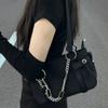Harajuku квадратные сумки женские однотонные узоры цепи роскошные дизайнерские сумки женские Harajuku черные сумки через плечо