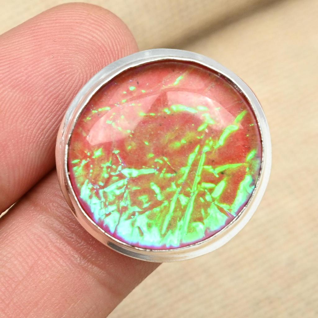 Оранжевый австралийский тройной опал, драгоценный камень, кольцо из стерлингового серебра 925 пробы, подарочные ювелирные изделия ручной работы