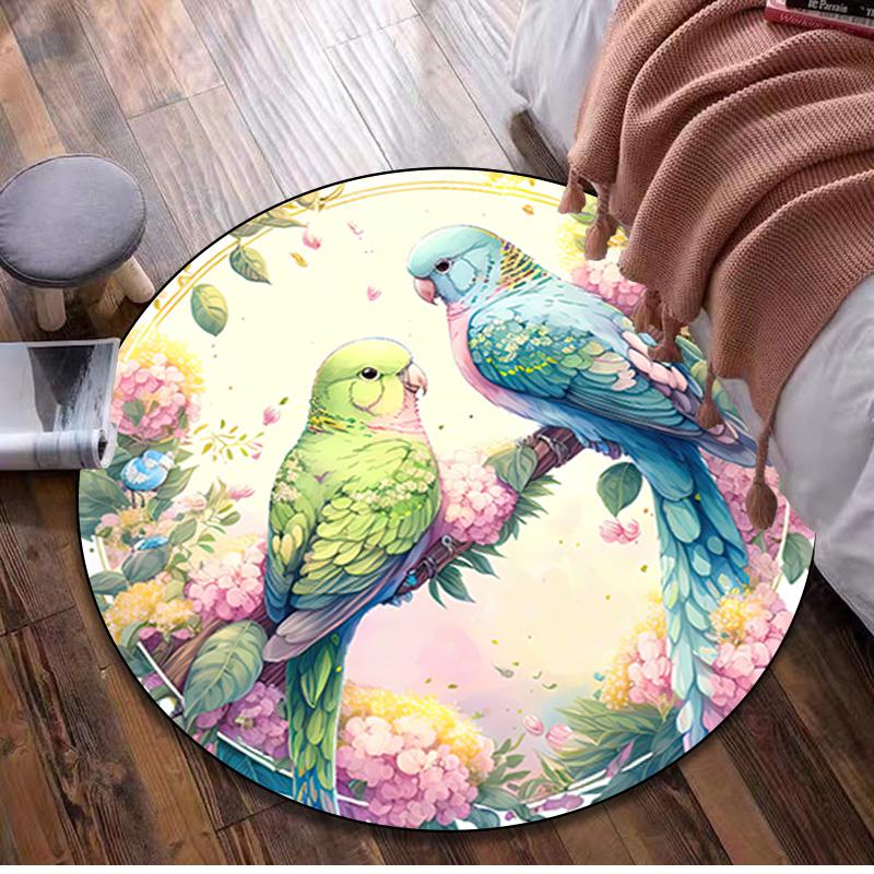 Animal 1424 Circular Rug - Office Decorative Carpet For Living Room Bedroom Door Mat Floor Rug Computer Chair Area Rug