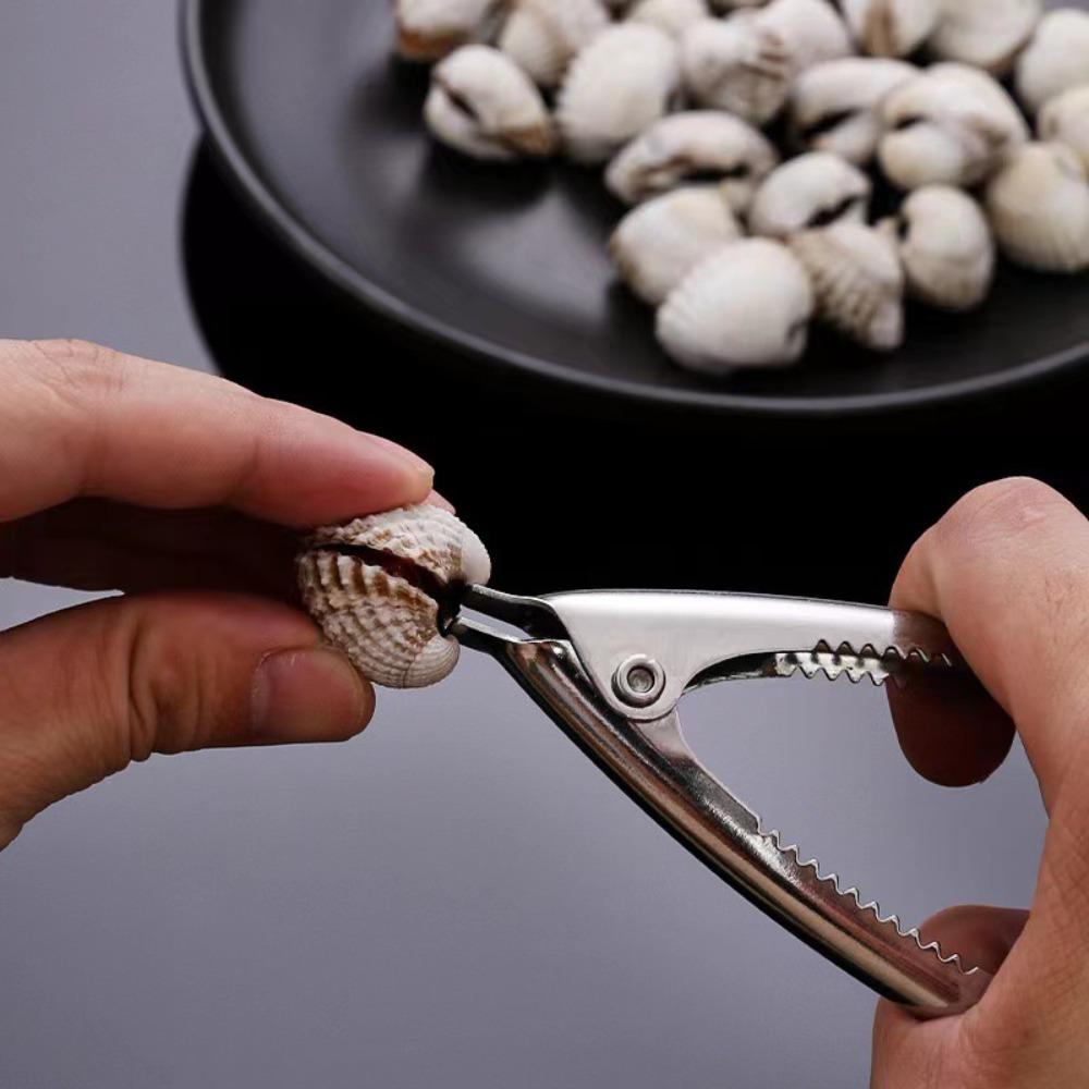 2pcs Rust-free Blood Clam Clip Stainless Steel Crab Opener Durable Nuts Pliers Scallop