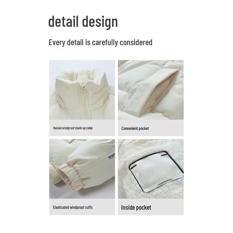 Wassup Sohot Мужская утепленная куртка-пуховик на флисовой подкладке