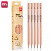 12-Piece Set: Hexagonal Deli 2BHB Cartoon Pencils for Students
