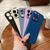 Liquid Silicone Shockproof Matte Case For iPhone 16E 16 Pro Max 15 Plus 14 Pro 13 12 11 Pure Color Slim Soft Anti-Fall Phone Cover