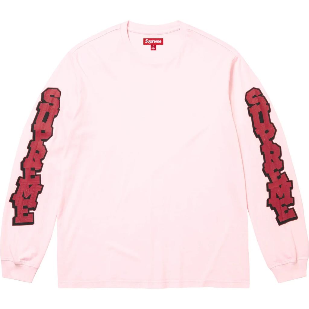 Supreme Cracked Sleeve L/S Top Washed Pink