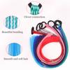 6Pcs Multi-Strand Design Rainbow Long Straight Braid Hair Synthetic Hair Extensions  Cosplay