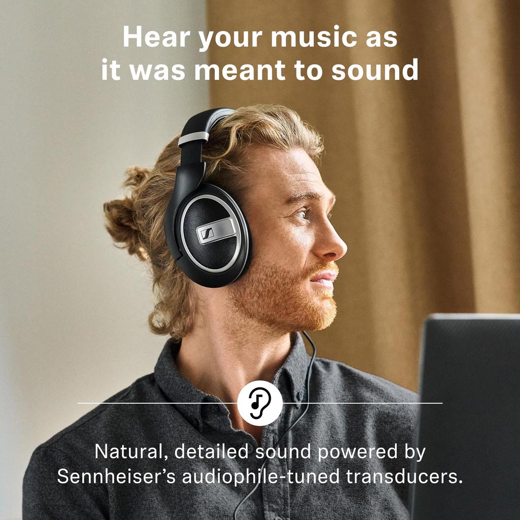 Sennheiser HD 599 SE Studio Премиум Натуральный и сбалансированный звук Комфортные Подходят для и Черные Открытые Наушники, Проводные, Дизайн, Качество, Посадка,