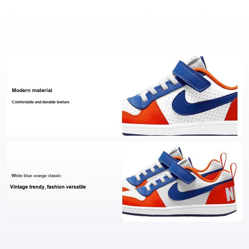 Nike Детские кроссовки Court Borough Low PS Team Оранжевые Hyper Royal Белые DN4246-141