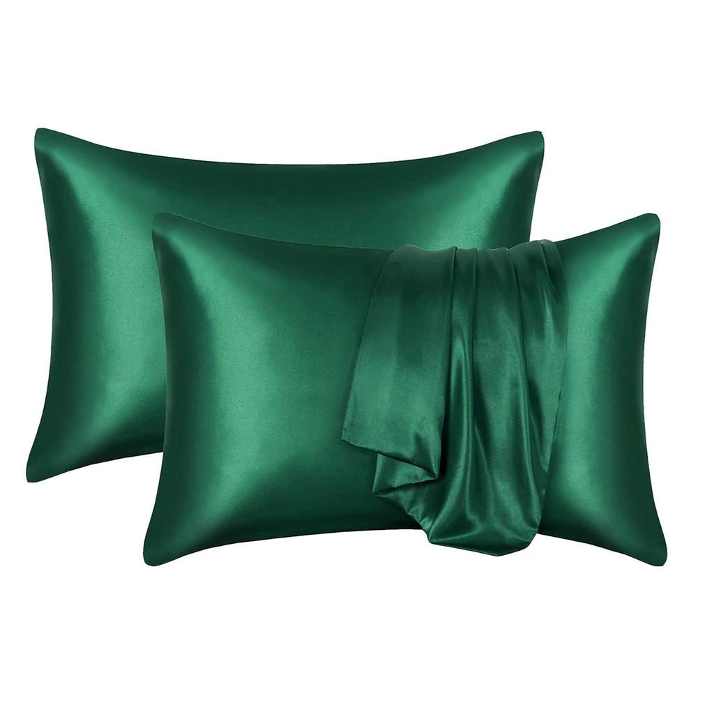 Набор из 2 атласных наволочек - шелковистые наволочки для волос и кожи, наволочки с застежкой-конвертом, похожие на шелковые наволочки