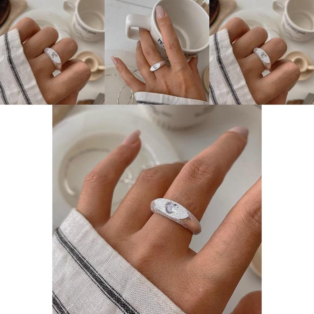 Модное кольцо с мотивом «Шикарное сердце», регулируемое, для женщин, украшенное сверкающими стразами