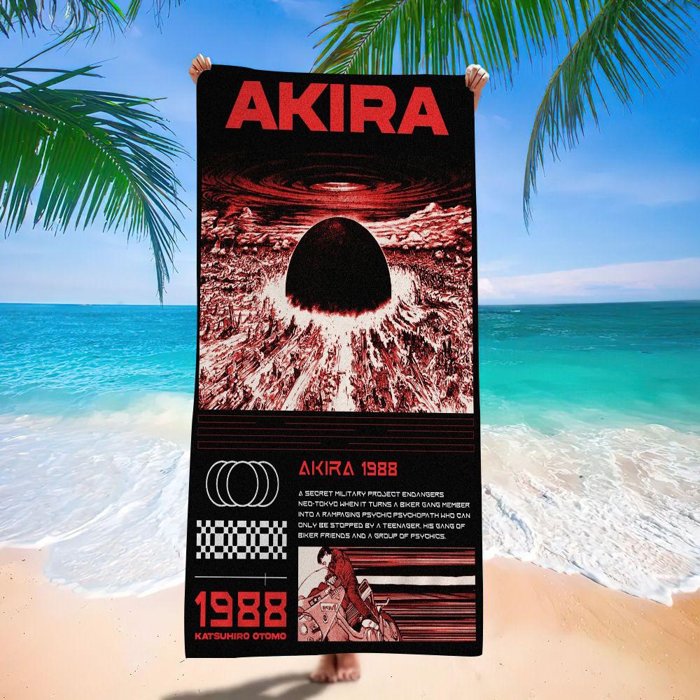 Akira Anime Microfiber Blanket Quick Drying Beach Towels Oversized Printing Super Absorbent Pool Towel Blanket