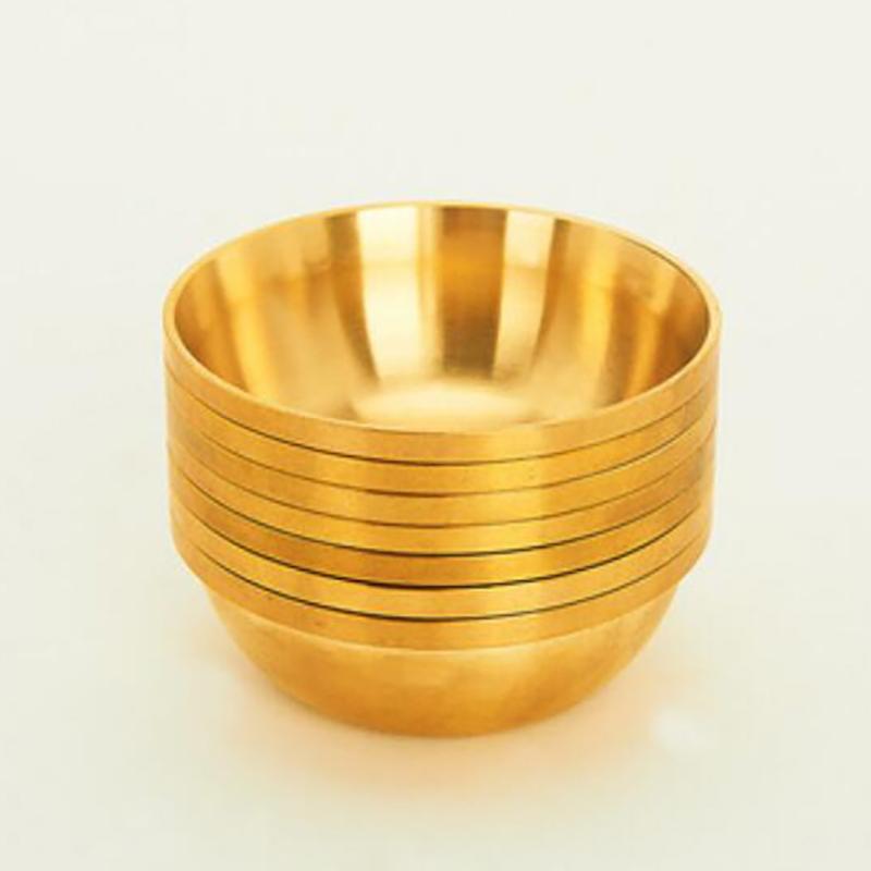 Медная тибетская чаша Ученики Будды для подачи воды Мини-латунная чаша для медитации