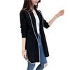 Plus Size Women Long Coats Long Sleeve Casual OL Cardigan Pocket Solid Jumper Coat Ladies Casual Jacket