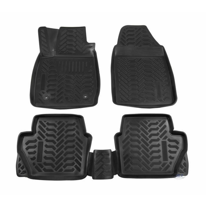 Tapis de sol en caoutchouc - FIESTA VII 2017 - 4 pièces - Propriétés isolantes - Bords surélevés