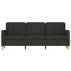 VidaXL Canapé à 3 places Noir 180 cm Tissu 359490