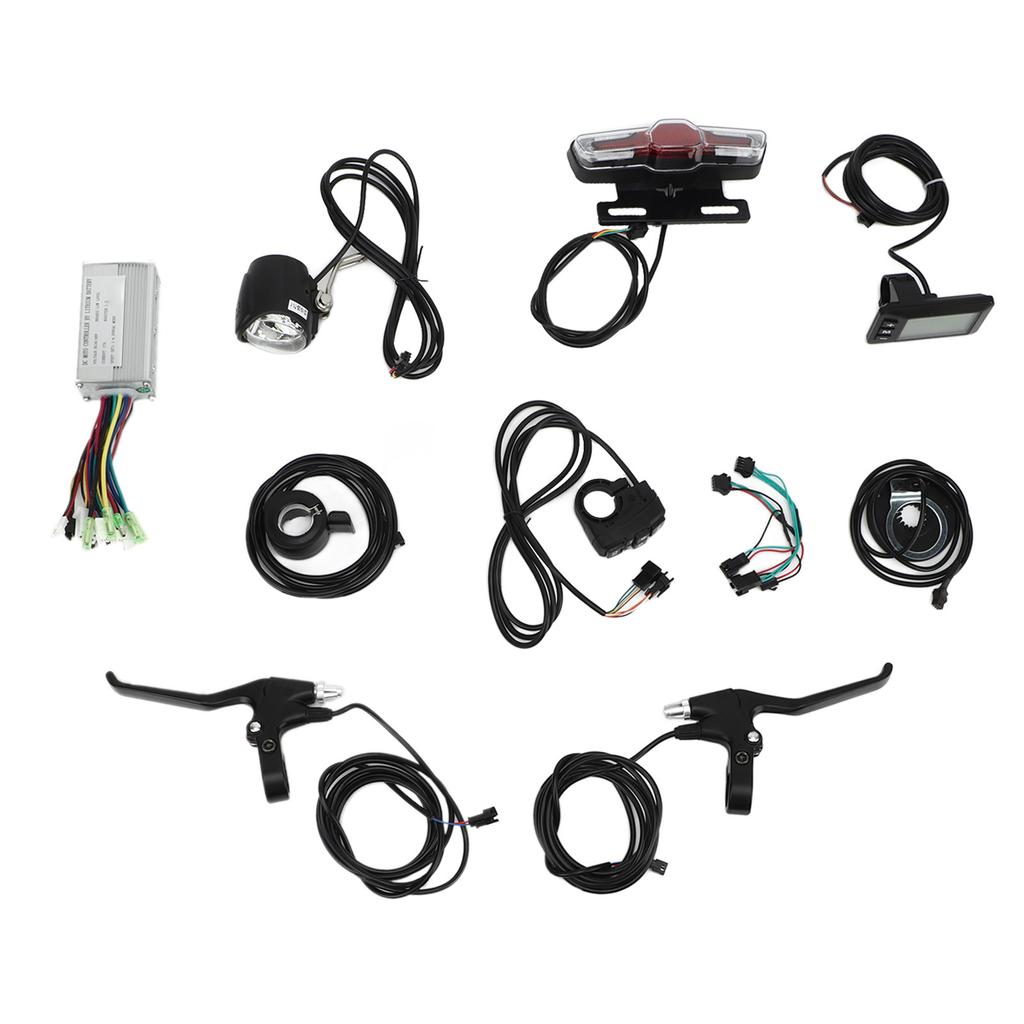 Electric Bike Conversion Kit 36V 48V Universal 17A Controller GD01 Panel Thumb Throttle Light Kit