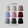 Solid Color Light Version Knitted Hat In Stock Simple and Versatile Warm Woolen Hat  Large Head Circumference Cold Hat