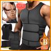 Мужской жилет для сауны, тренажер для талии, фитнес-толстовка для похудения, формирователь тела, тренировочные майки, регулируемая талия
