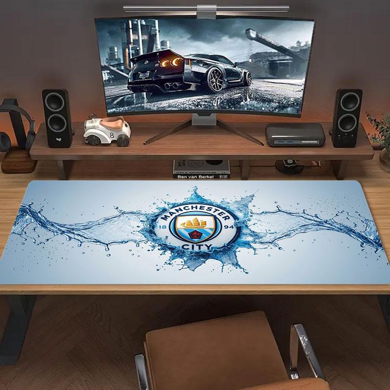 Manchester City F Large Size Mouse Pad Large Gaming Table Cushion Non-slip Laptop Tablet Big Mousepad XXL Mat Mini PC Playmat With Lock edge