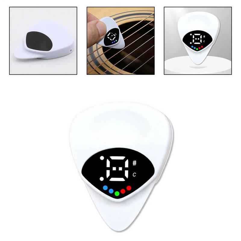 2 In 1 Guitar Pick Tuner Combo Portable Acoustic Guitar Tuners & Guitar Picks Guitar / Ukulele Tuner For Guitar Accessories
