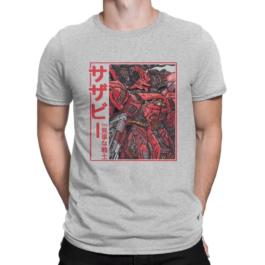 Summer Men's and Women's T-shirts Sazabi CU Casual Cotton T-shirt Short-sleeved Sazabi T-shirt Crew Neck Clothing