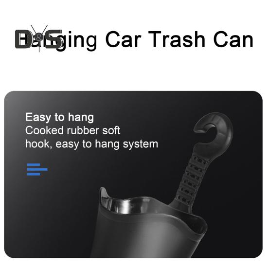 Car Umbrella Storage Holder Back Seat Headrest Mount Hanging Hook Multifunctional Auto Trash Can Garbage Bin Organizer Car Supplies