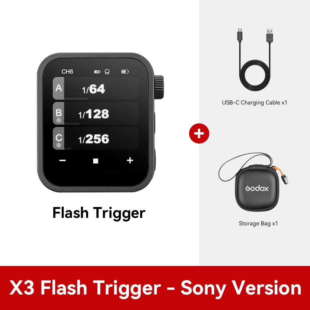 Godox X3 TTL HSS 2,4G Беспроводной триггер вспышки OLED-передатчик с сенсорным экраном Быстрая зарядка для Canon Nikon Sony Fujifilm