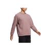 Adidas Solid Color Logo Print Crew Neck Pullover Sweatshirt Men Tops Purple HN8969