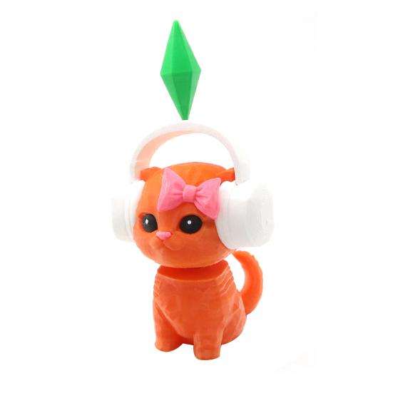 Милая статуэтка кошки 3D-печать, кошка с качающейся головой на пружине для приборной панели автомобиля, домашнего офиса, рабочего стола, коллекционный животный орнамент для игры