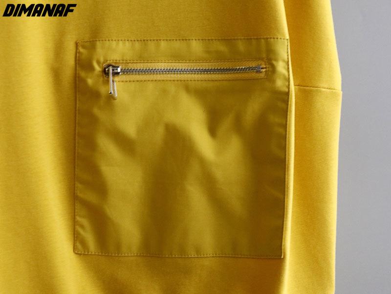 Dimanaf 2025 Women T-Shirt Zipper Female Solid O-Neck Cotton Loose Short Sleeve Tops&Tees