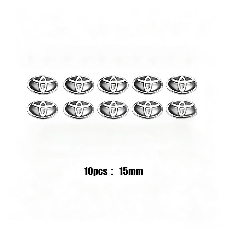 14mm 15mm Car Remote Key Sticker Aluminum Emblem Decoration Decal For Toyota Hilux Aygo Yaris Ractis Corolla Camry Auris Tacoma