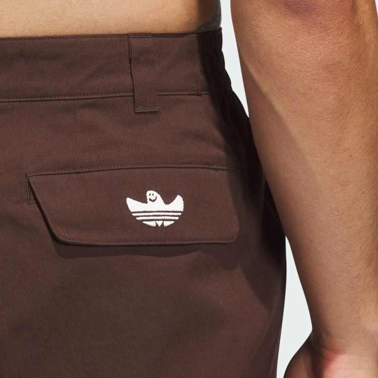 Adidas Originals Solid Color Comfortable Loose Fit Casual Pants Men Bottoms Dark-Brown Bright-White JC7634