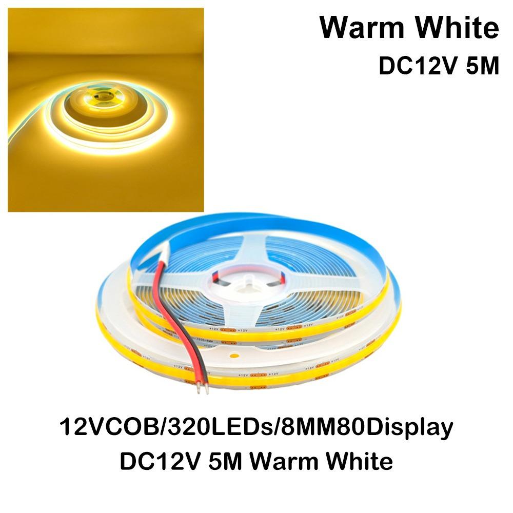 1 рулон DC12/24V 320LED гибкая лампа сверхяркое линейное освещение прочная светодиодная лента COB