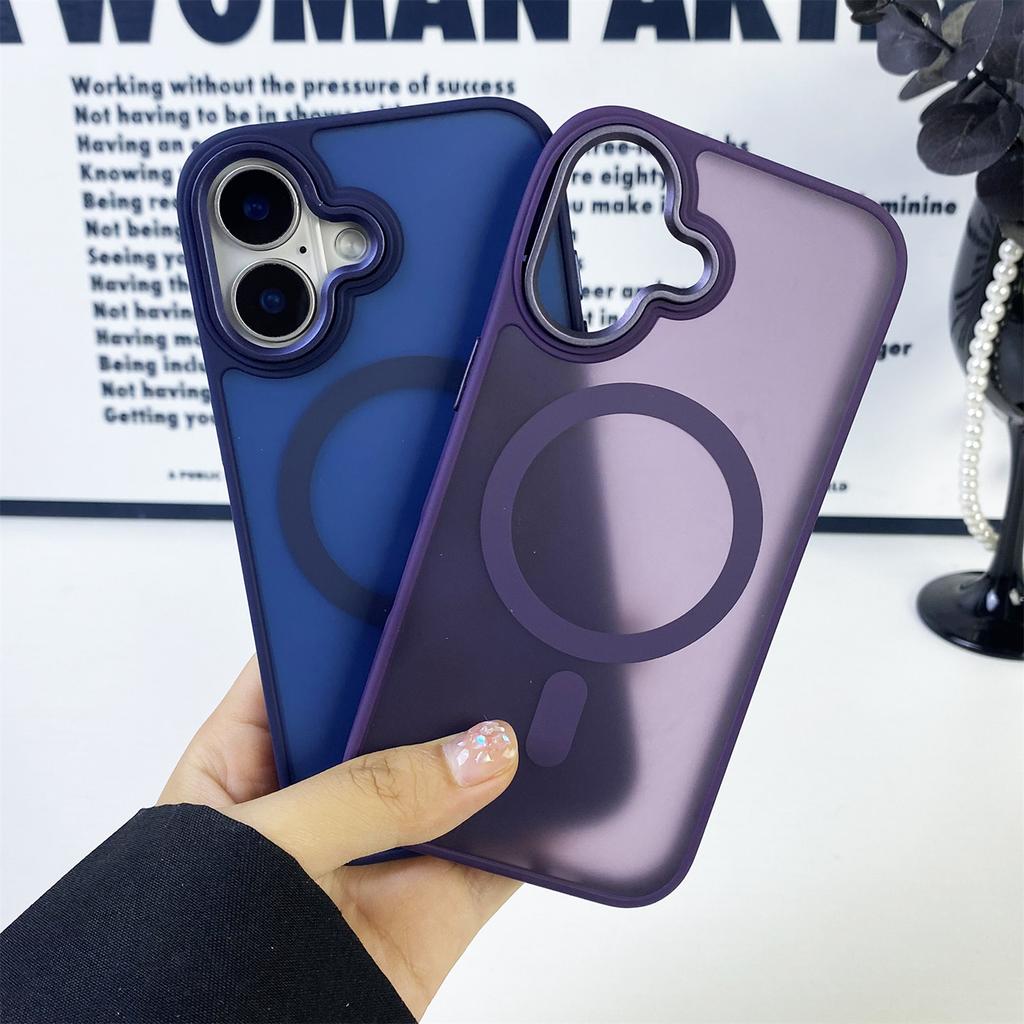 Полупрозрачный Магнитный Чехол Для Телефона Для iPhone 15 14 Pro Max 16 Plus Чехол Матовый Для Magsafe Для iPhone 16 13 12 11 Pro Max Чехлы