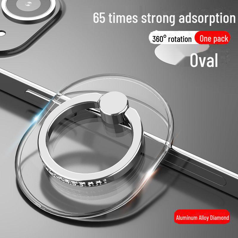 Прозрачная подставка для телефона с бриллиантами, вращающаяся на 360°, с прочным клеем