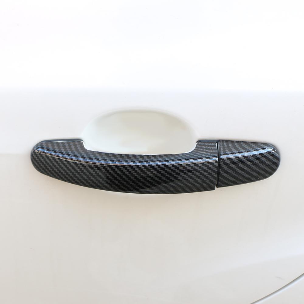 Door Handle Cover for Ford Focus 2 MK2 2005 - 2011 Focus 3 MK3 2012 - 2018 Car Door Handles 4Pcs Carbon Fiber Sticker Trim