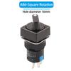 1 шт. поворотный переключатель 16 мм 3/6 позиций маленький квадратный и круглый аварийный выключатель пусковой выключатель питания с ключом переключатель AB6