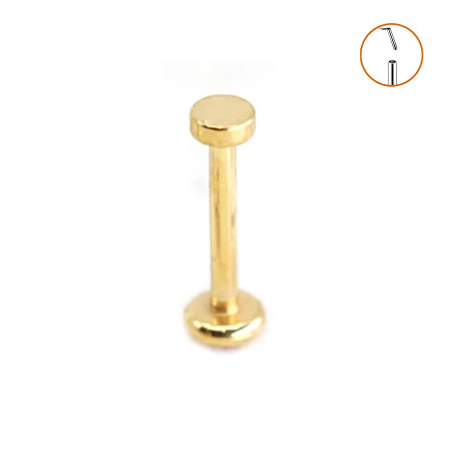 Титановая сталь Коническая штанга-диск для пирсинга губы, уха и носа (0,8-1,2 мм)