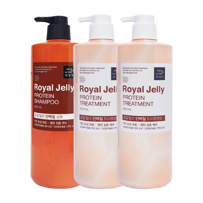 mise en scène Royal Jelly Protein Shampoo 1000ml + Treatment 1000ml x2 (13915048)