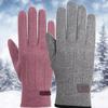 1Pair Winter Women Keep Warm Touch Screen Elegant Simple Cashmere Gloves Elasticity Thickened Soft