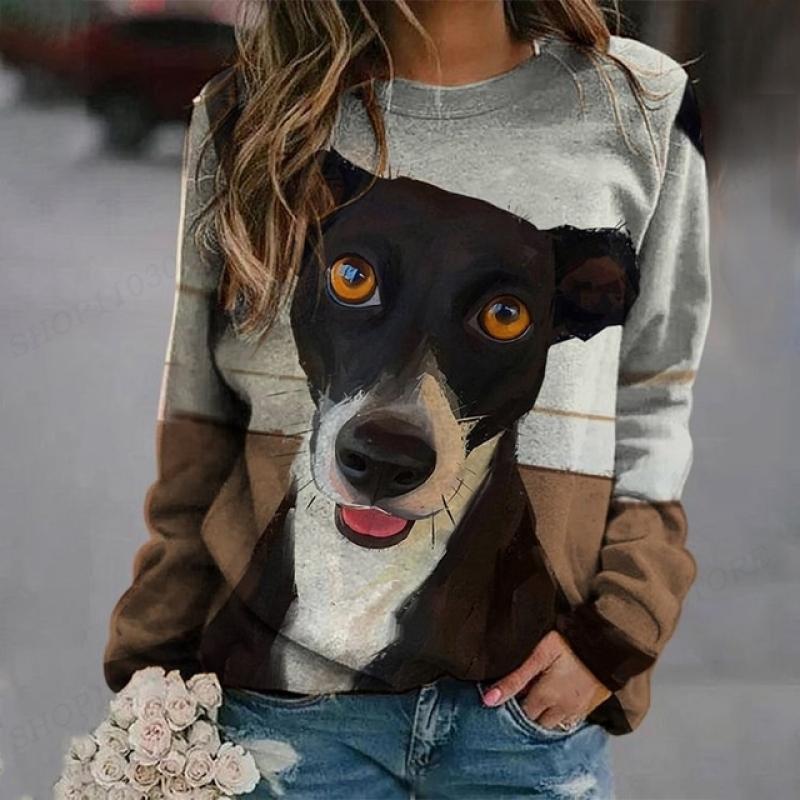 Толстовка для домашних животных с 3D животным принтом, с круглым вырезом, с длинными рукавами, толстовки в стиле Харадзюку, пальто высокого качества, спортивный костюм для девочек, женские Sudaderas