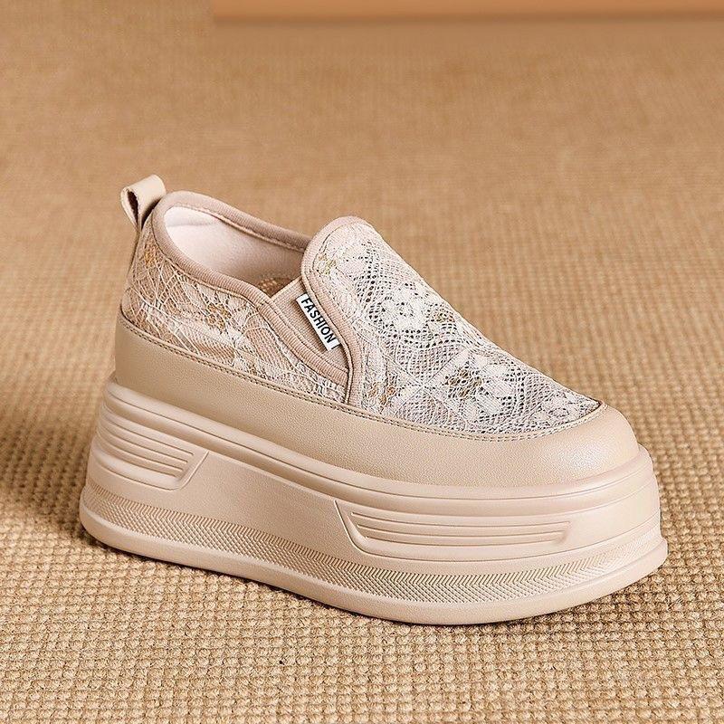 Сетчатые сандалии женские новые осенние на толстой подошве-маффин, универсальные женские туфли, дышащие женские одинарные туфли, повседневная обувь