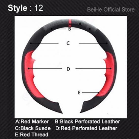 Нескользящий черный кожаный замшевый чехол на руль автомобиля своими руками, сшитый вручную, для BMW Z4 E89 2009-2016, интерьер