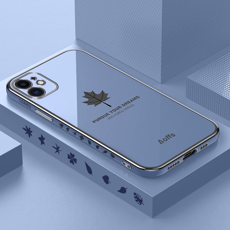 Чехол для телефона Samsung S25U Гальванизированный кленовый лист Note20Pro Защитный чехол S24 Подходящий силиконовый мягкий A16A54 Ультратонкий