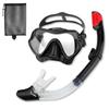 Snorkel Mask and Snorkel Set with Tempered Diving Breathing Diving Swimming and Silicone Breathing Tube with Storage Ergonomic Comfortable Impact