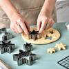 10Pcs Christmas Snowflake Cookie Cutter Set Stainless Steel 3D Tree Mold Non-Stick Baking Tools for Holiday