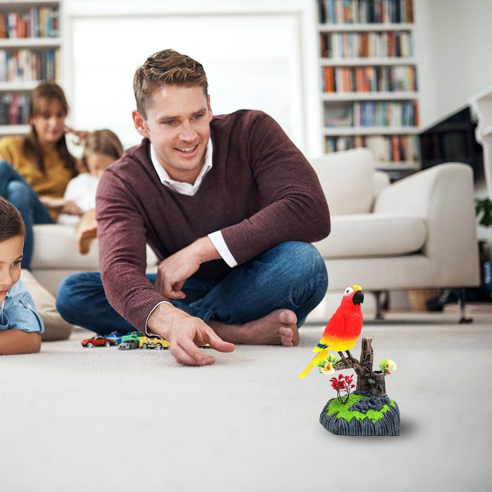 Clapping Voice Control Induction Electronic Parrot Bird Electric Gift Sound Toy Pet Children's T1M4